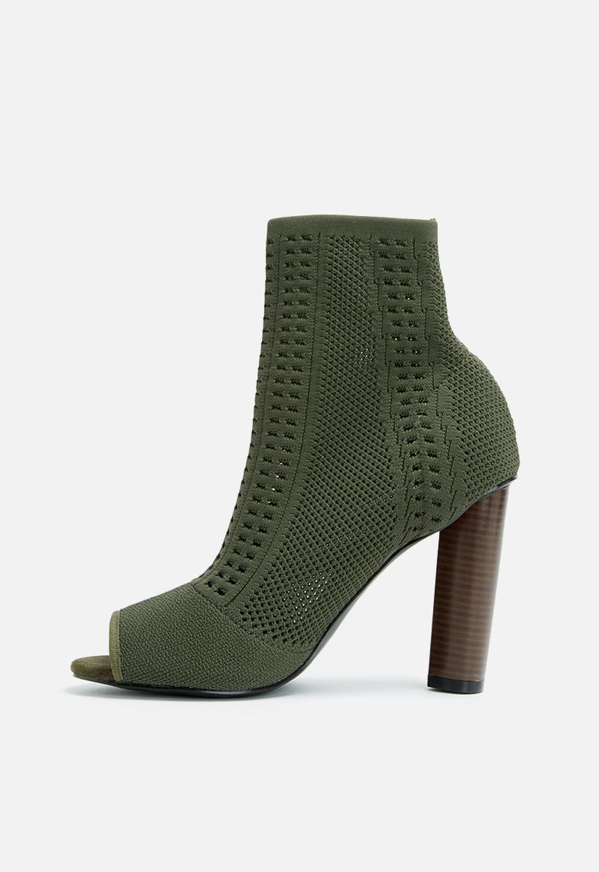 dailyfriday - Knitted sock peep toe bootie