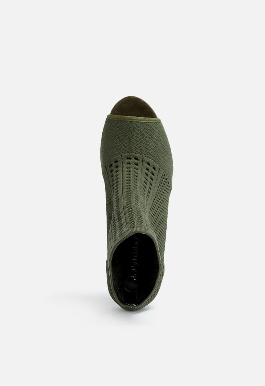 dailyfriday - Knitted sock peep toe bootie