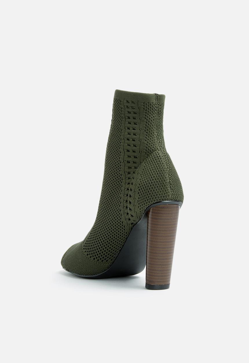 dailyfriday - Knitted sock peep toe bootie