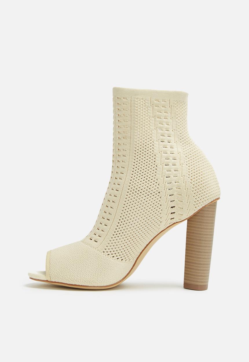 dailyfriday - Knitted sock peep toe bootie