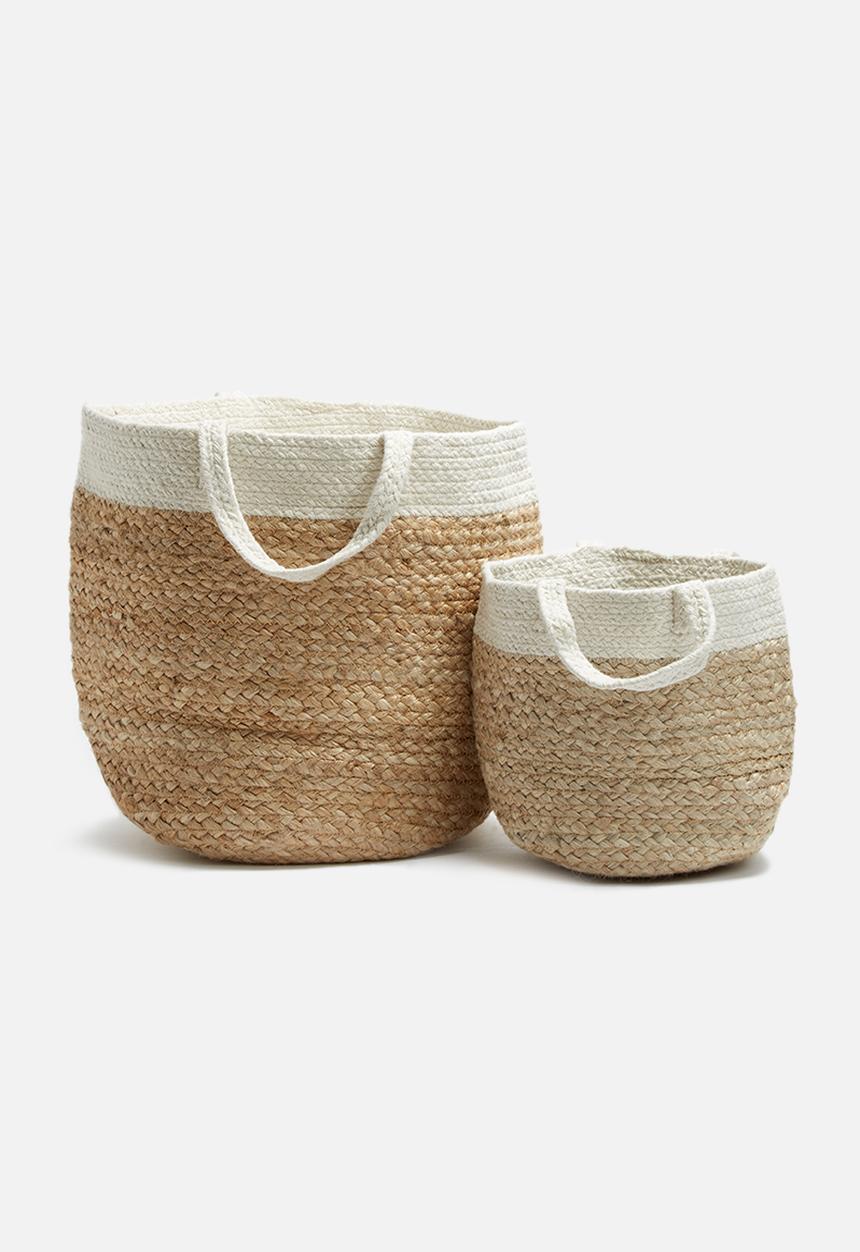 Sixth Floor - Jute & cotton basket