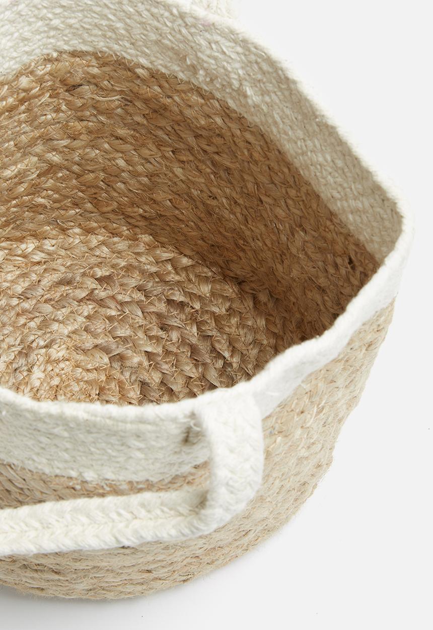 Sixth Floor - Jute & cotton basket