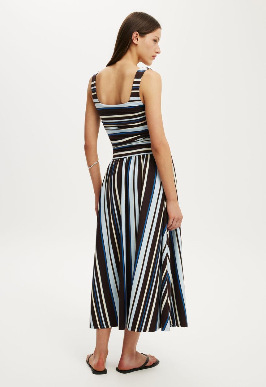 Cotton On - Maple Maxi Dress - Eleanor Stripe Cobalt