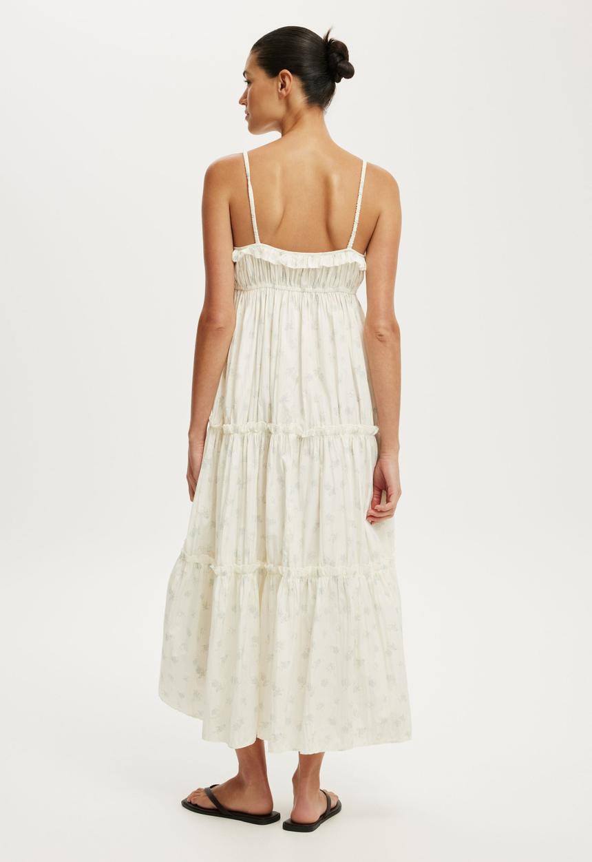 Cotton On - Poppy Tiered Maxi Dress - Thea Ditsy Blue