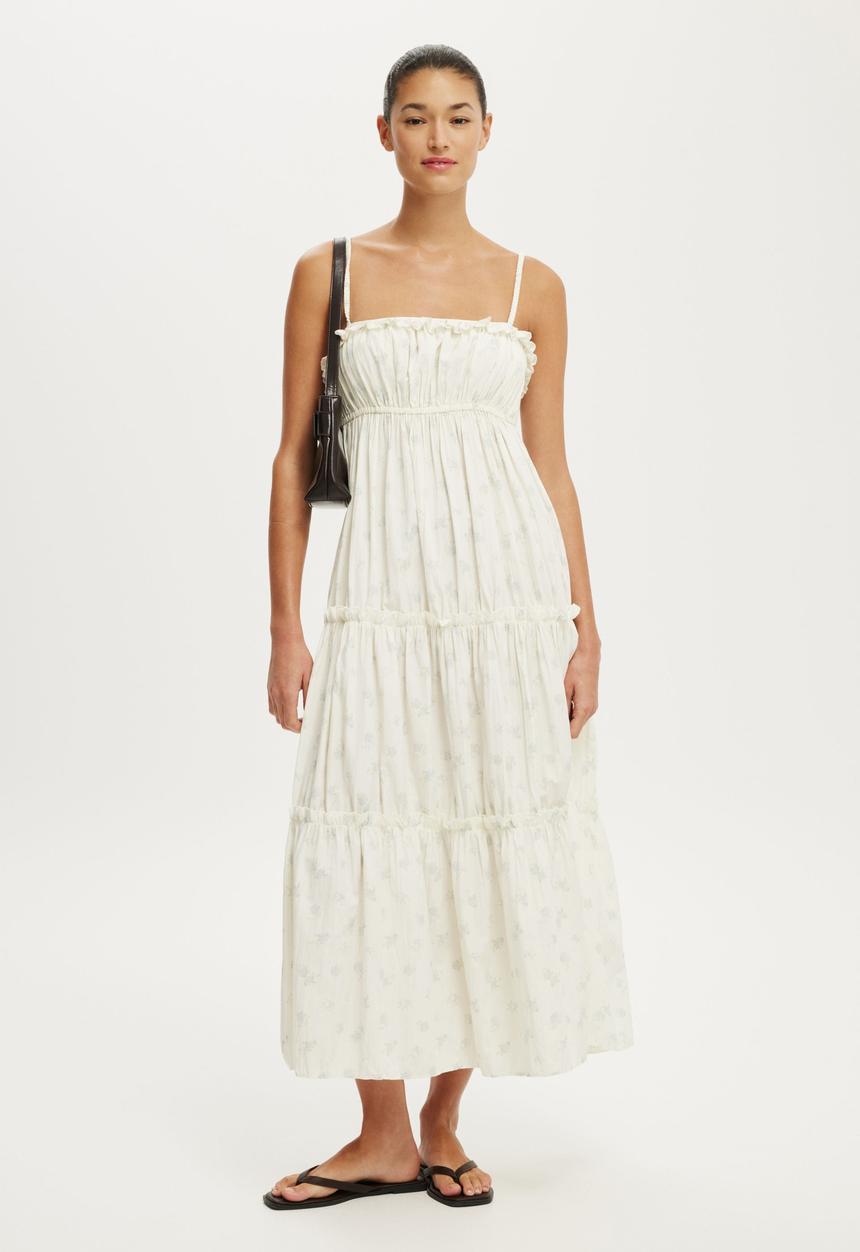 Cotton On - Poppy Tiered Maxi Dress - Thea Ditsy Blue