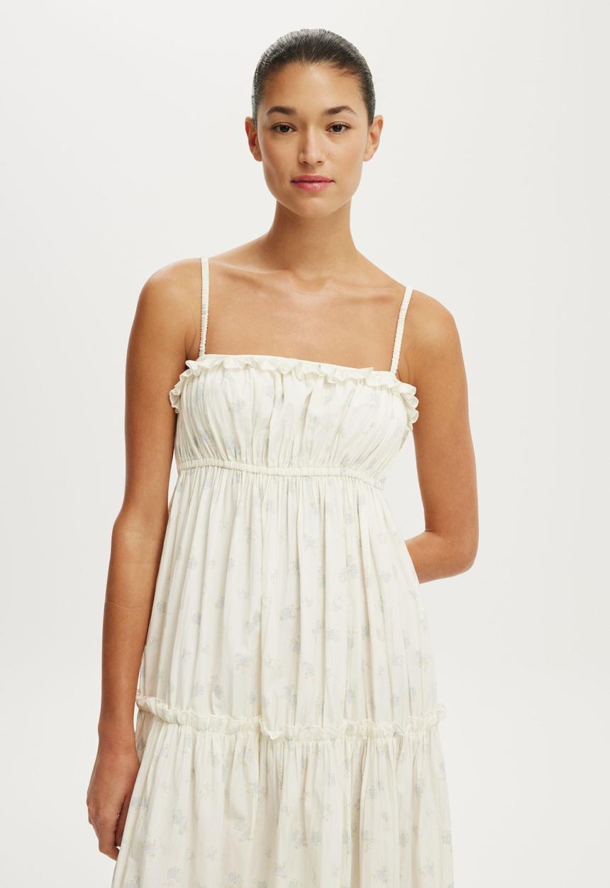 Cotton On - Poppy Tiered Maxi Dress - Thea Ditsy Blue