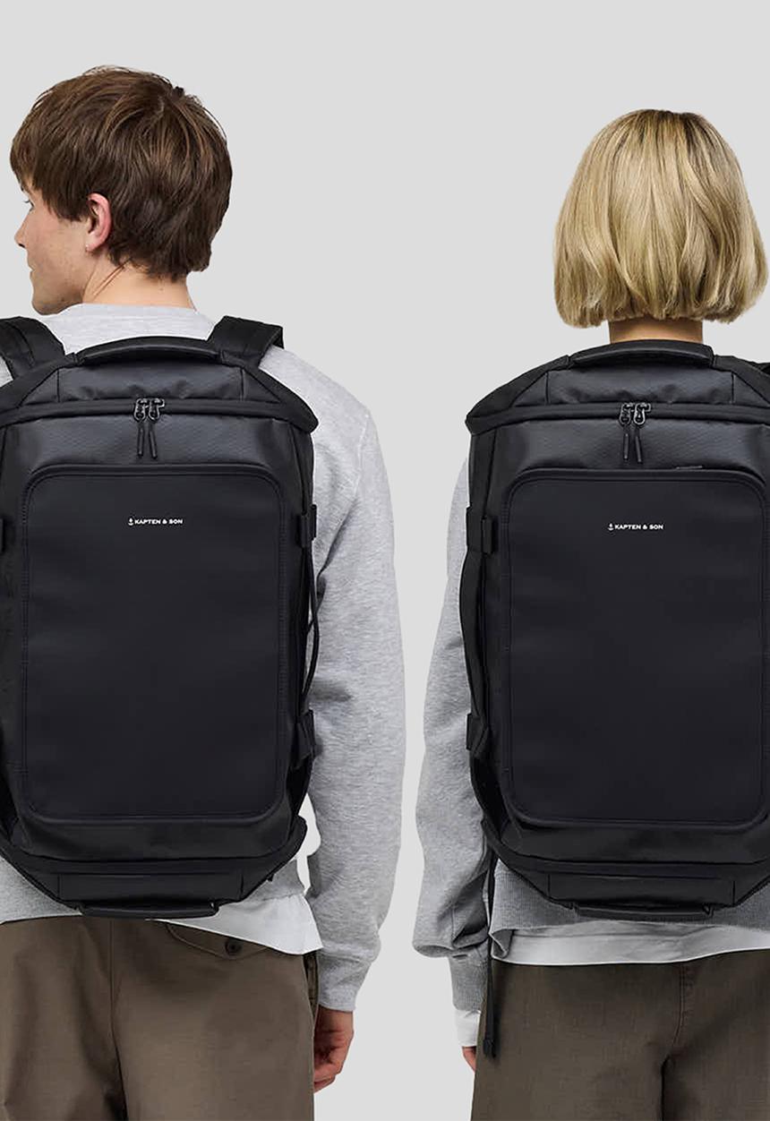 Kapten & Son - Lisbon Duffle Backpack S - All Black