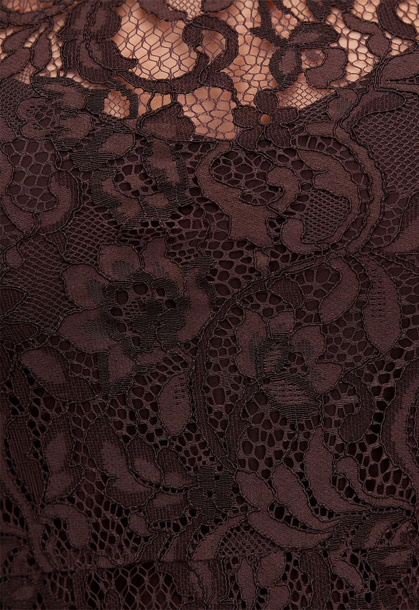 Forever New - Arielle lace midi dress - plum brown