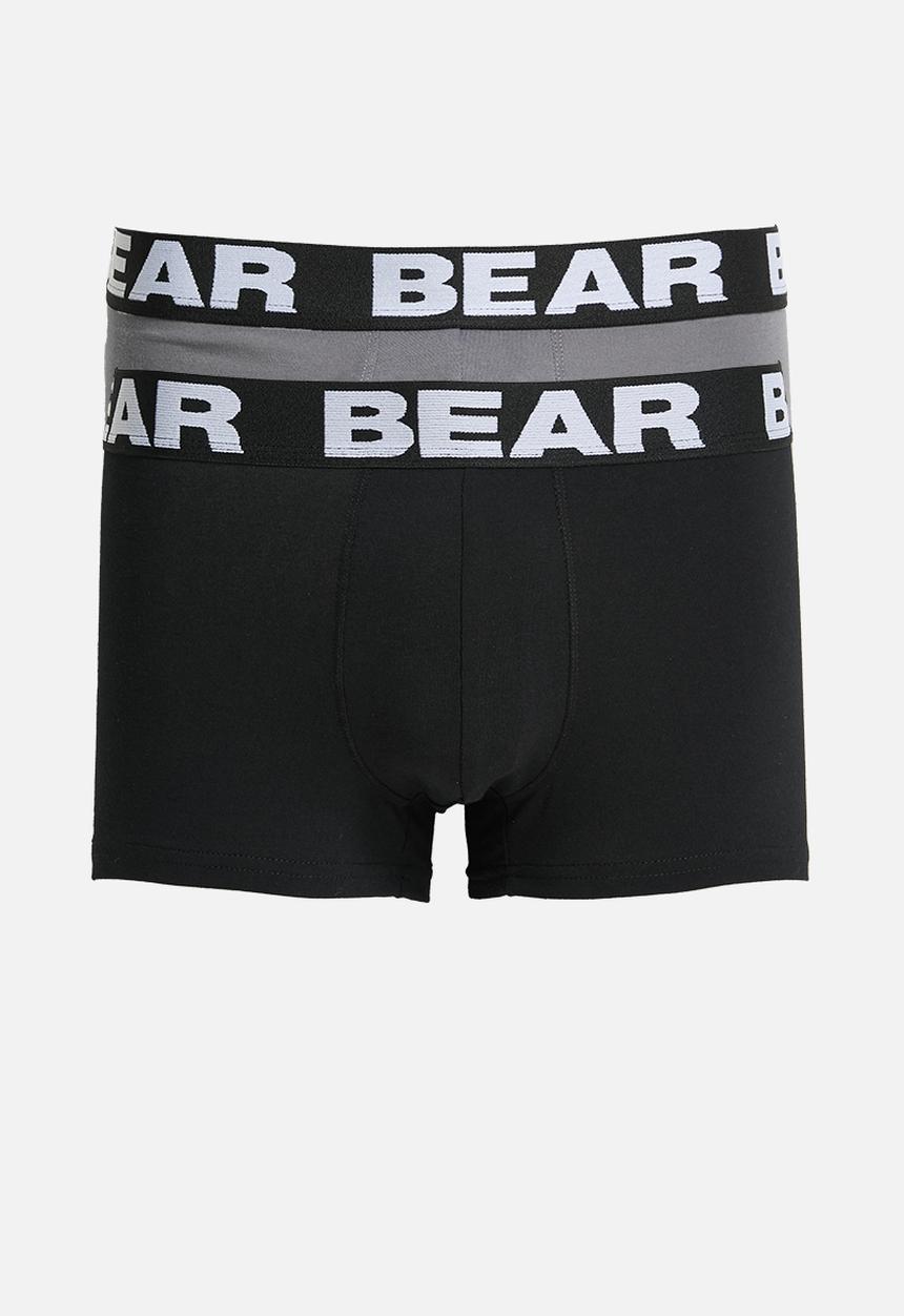 Bear - 2 Pack Shortleg Bodyshorts - Black/Grey