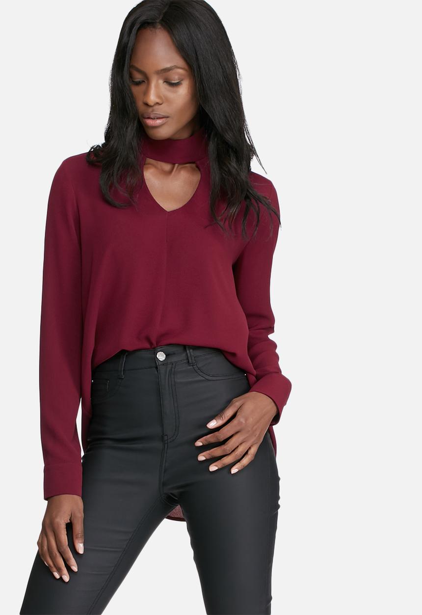 dailyfriday - Long sleeve choker blouse