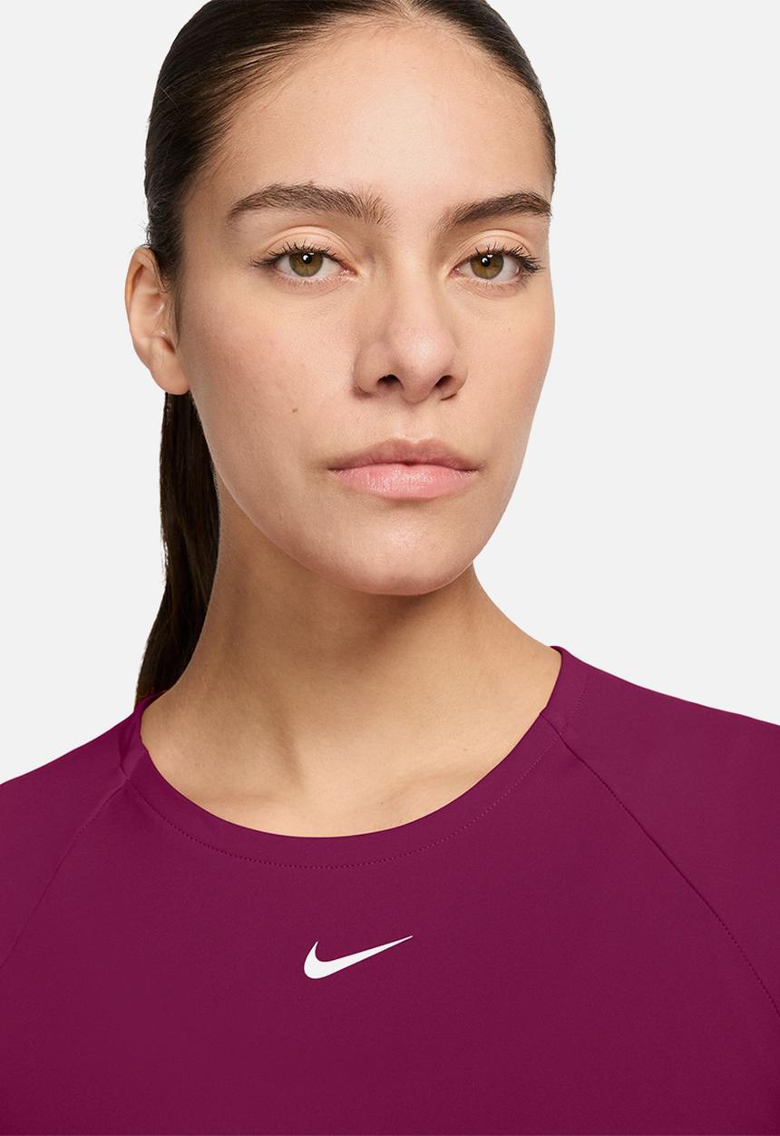 Nike - W Nk Pro Dri-Fit Cropped Long-Sleeve Top - Trueberry/White