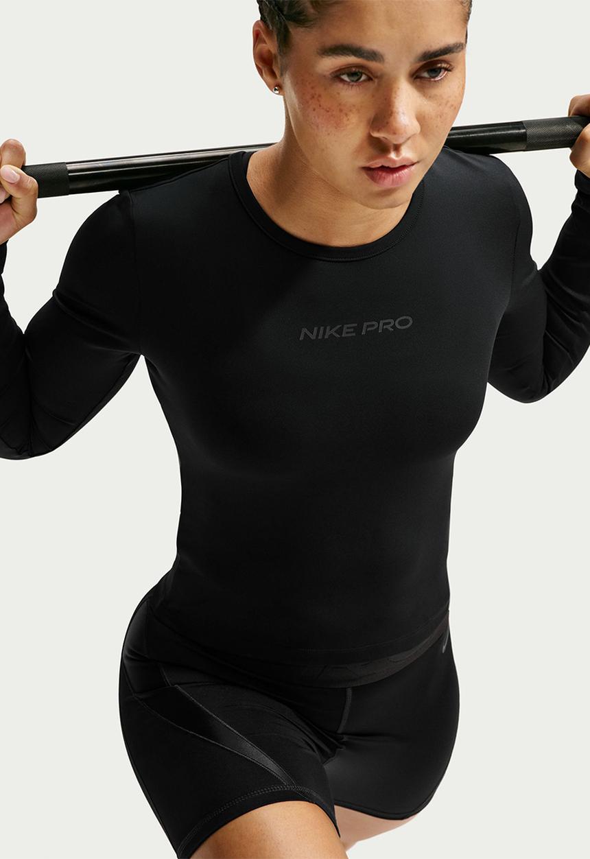 Nike - W Nk Pro Sculpt Long-Sleeve Top - Black/Black