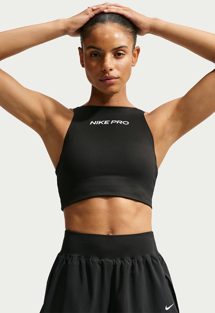 Nike - W Nk Pro Sculpt Dri-Fit High-Waisted 2-In-13" Shorts - Black/White