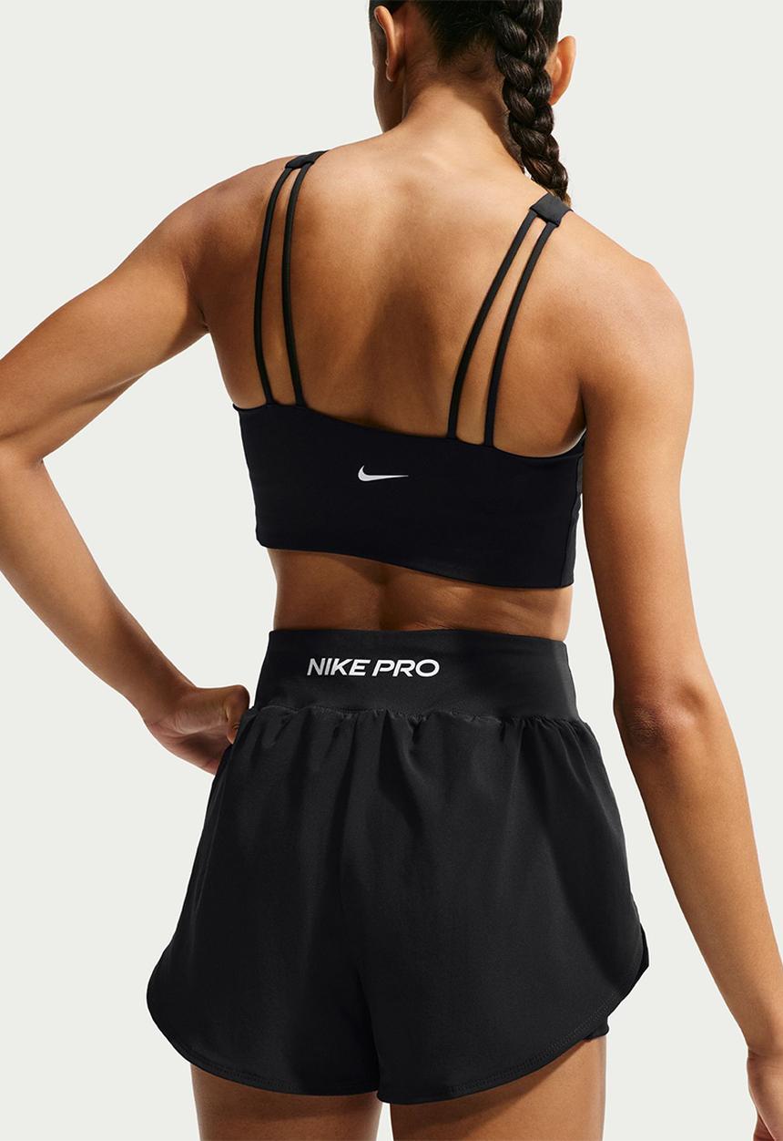Nike - W Nk Pro Sculpt Dri-Fit High-Waisted 2-In-13" Shorts - Black/White