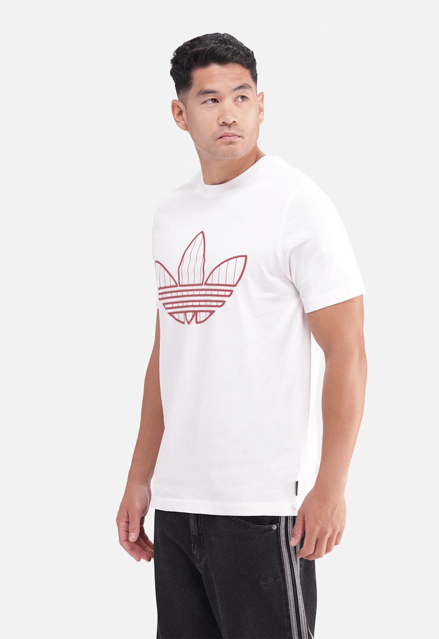 adidas Originals - Trefoil INFILL Tee - cloud white/red