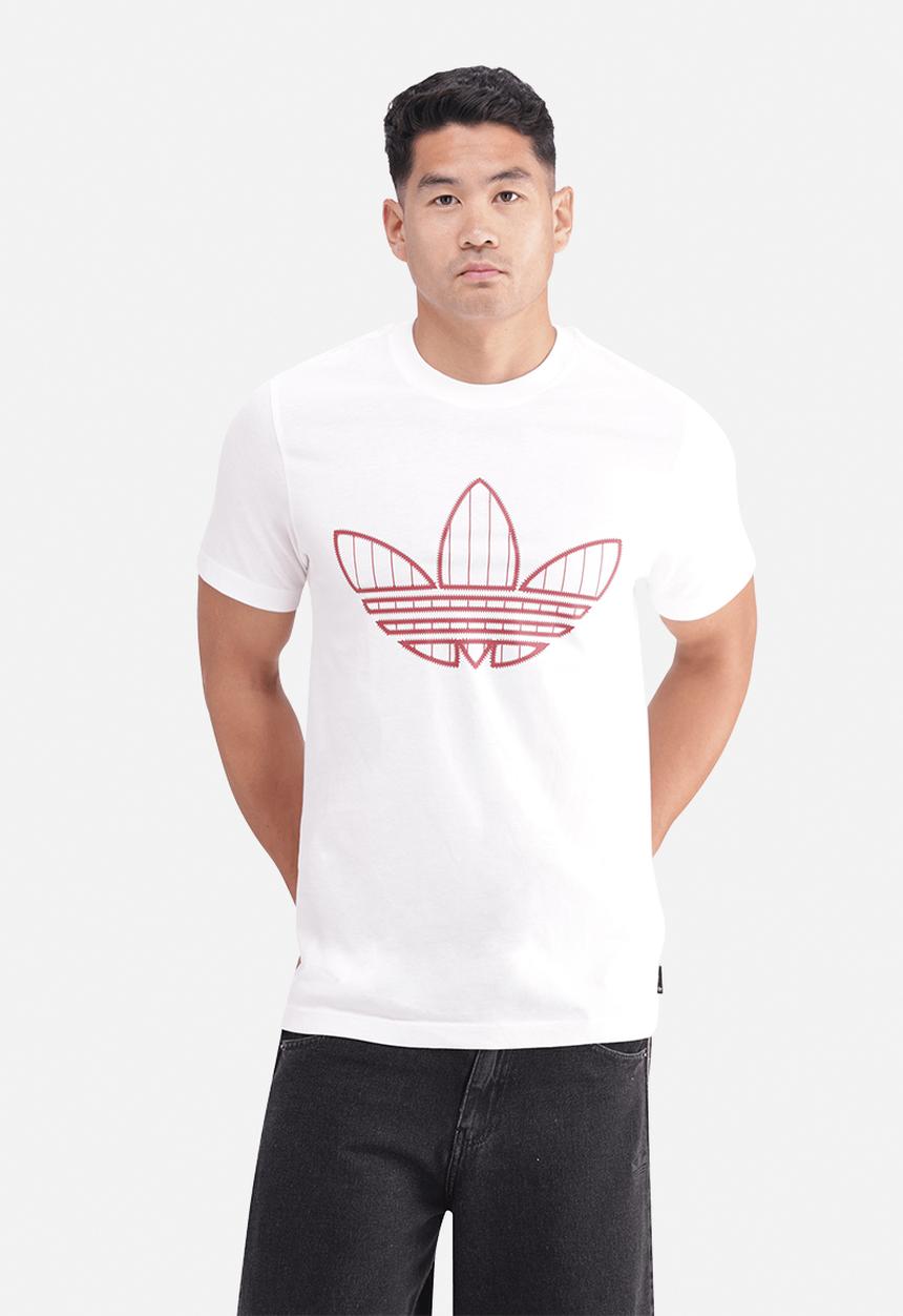 adidas Originals - Trefoil INFILL Tee - cloud white/red