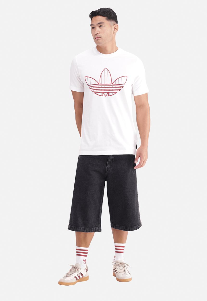 adidas Originals - Trefoil INFILL Tee - cloud white/red