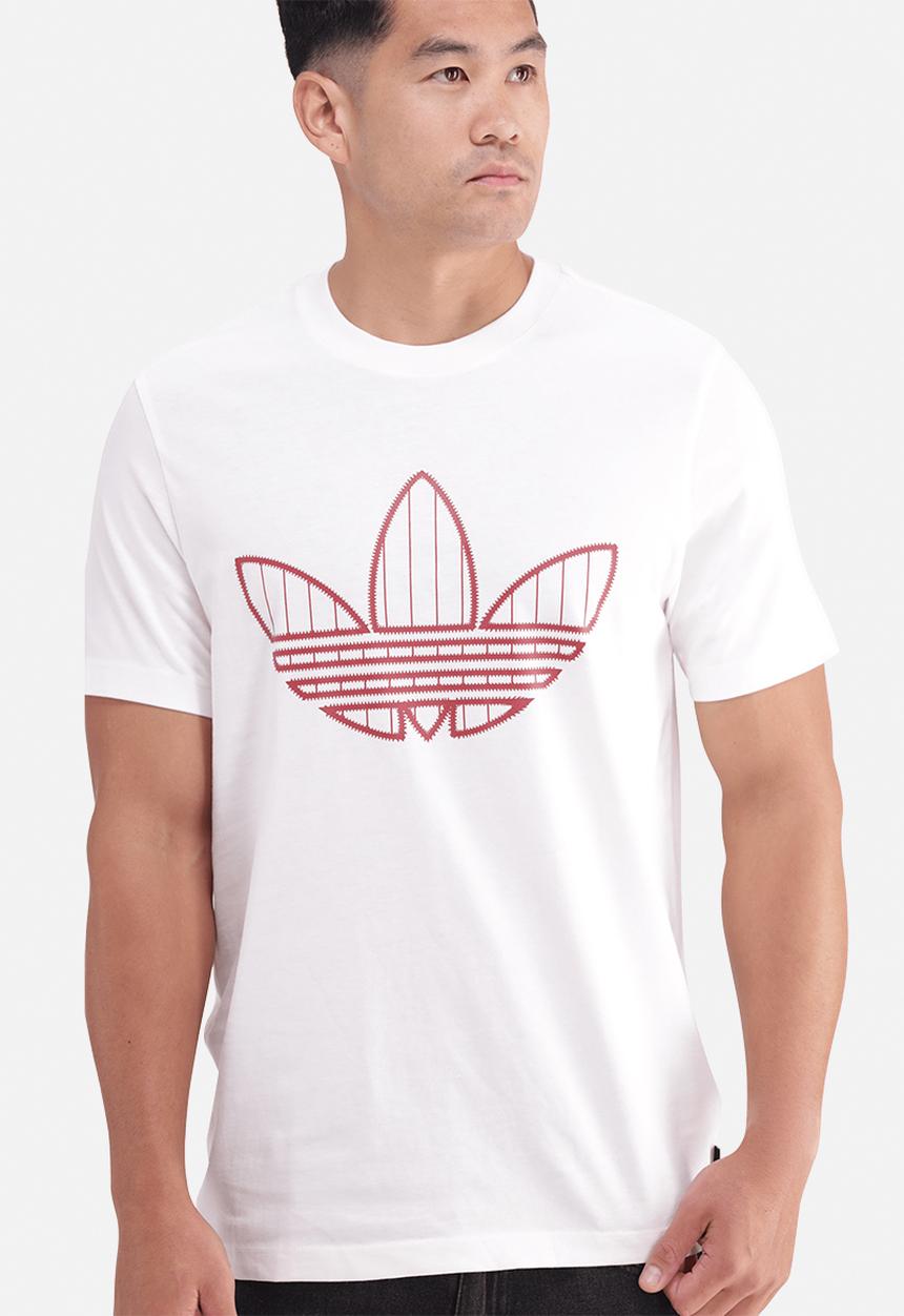 adidas Originals - Trefoil INFILL Tee - cloud white/red