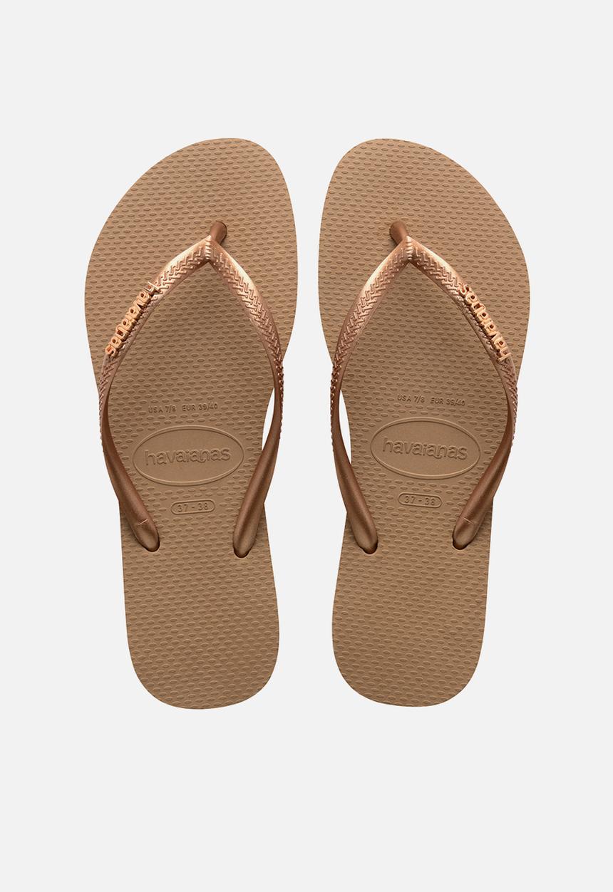Havaianas - Slim logo - metallic rose gold