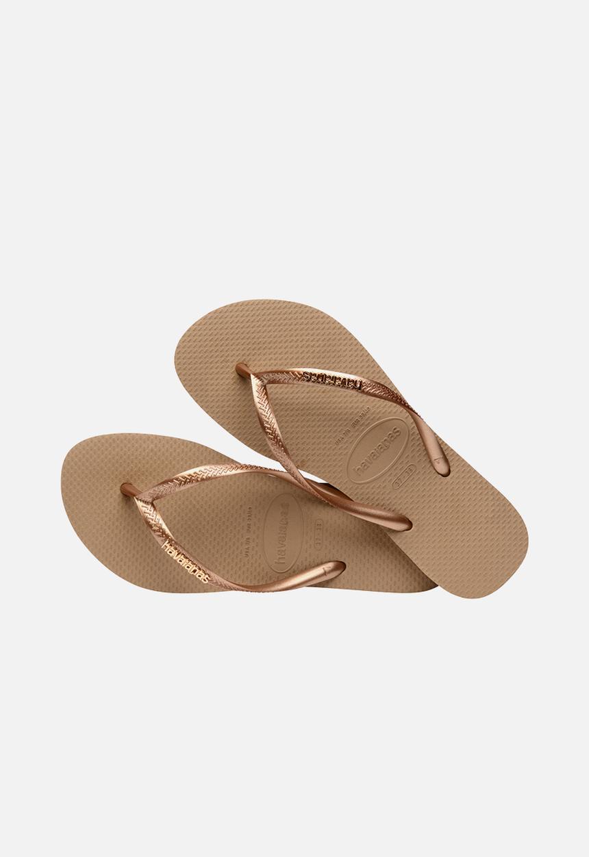 Havaianas - Slim logo - metallic rose gold