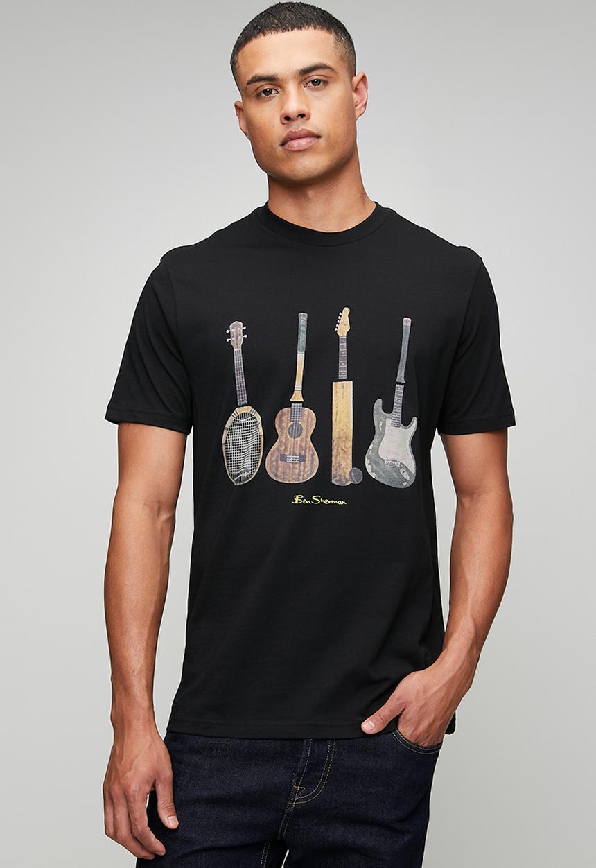 Ben Sherman - Jumble Guitar Tee Shirt - Black
