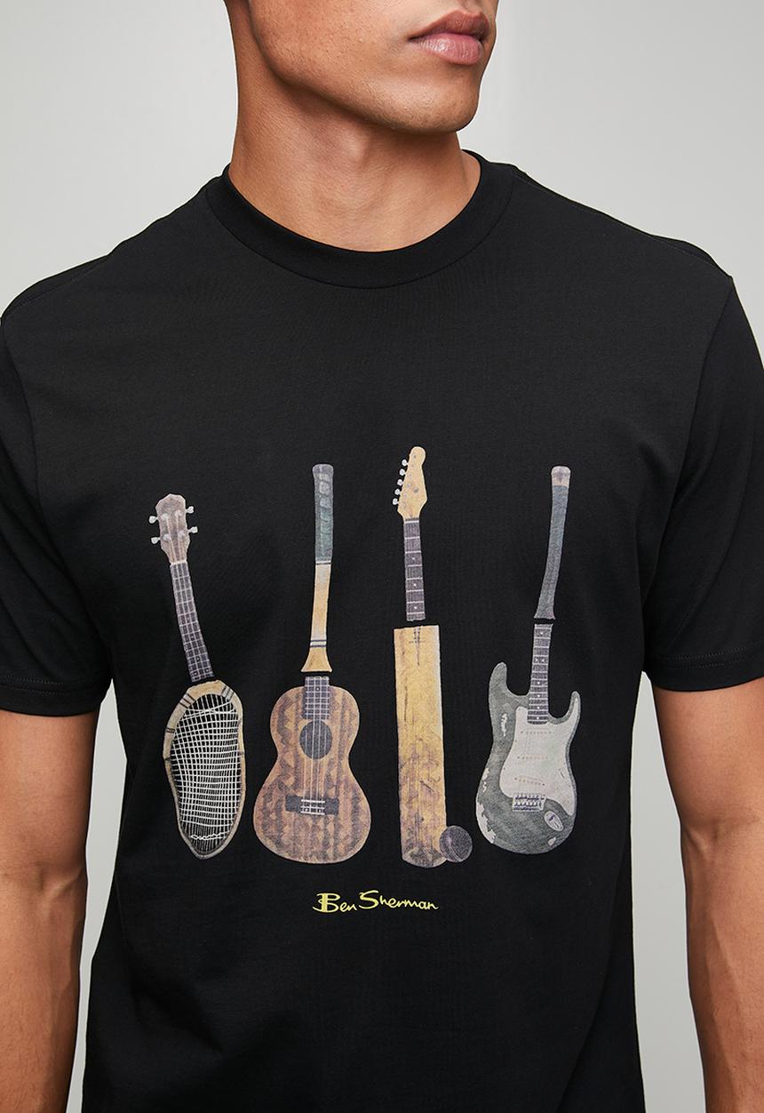 Ben Sherman - Jumble Guitar Tee Shirt - Black
