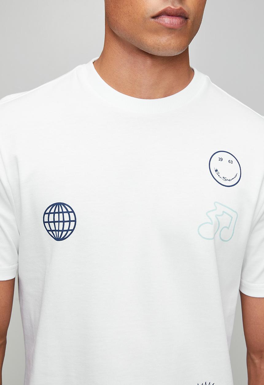 Ben Sherman - Festival Tee Shirt 260Gsm - White