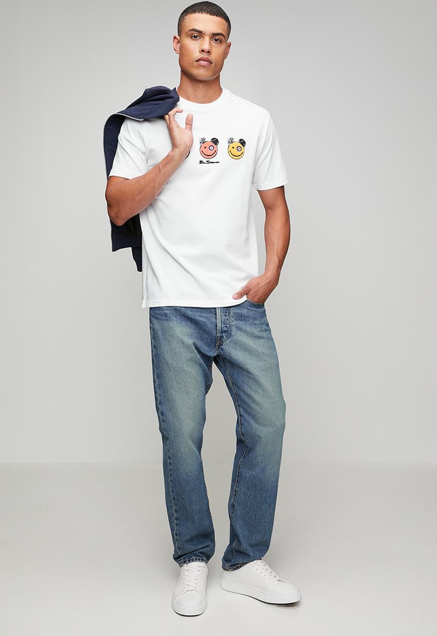 Ben Sherman - Happy Bears Chenille Applique 260Gsm - White