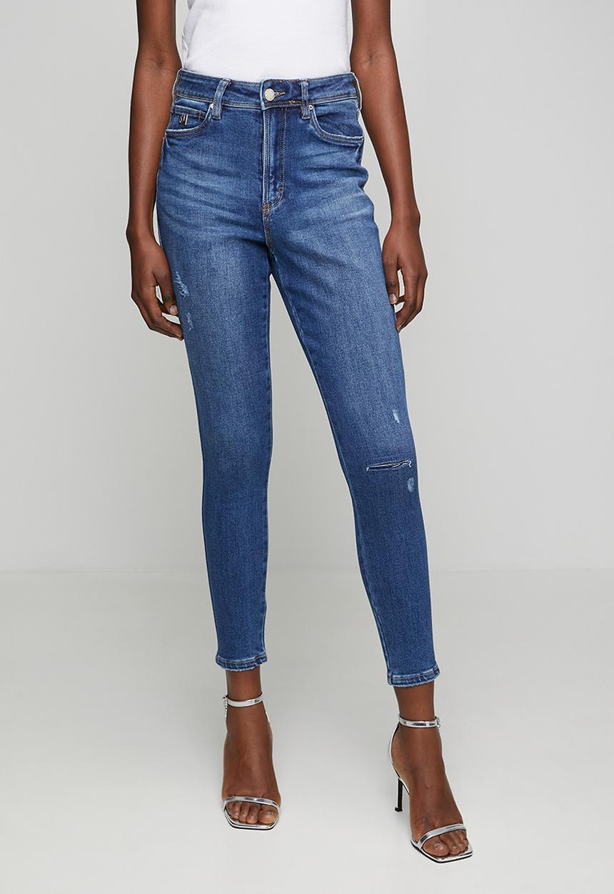 Steve Madden - Ladies zoe contour curvy dark wash skinny - dark blue