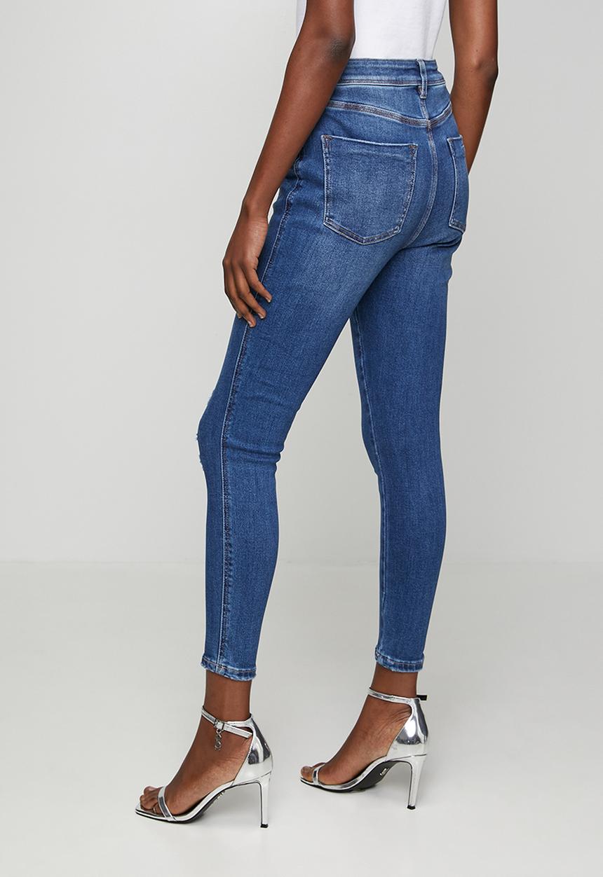 Steve Madden - Ladies zoe contour curvy dark wash skinny - dark blue