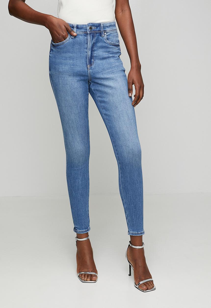 Steve Madden - Ladies zoe contour curvy mid wash skinny - mid blue