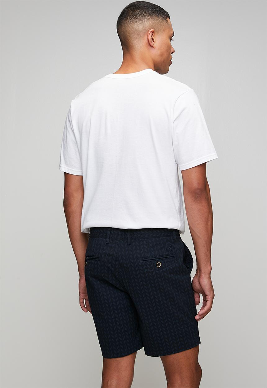 Pringle of Scotland - Henry Printed Thigh Chino Short - Navy