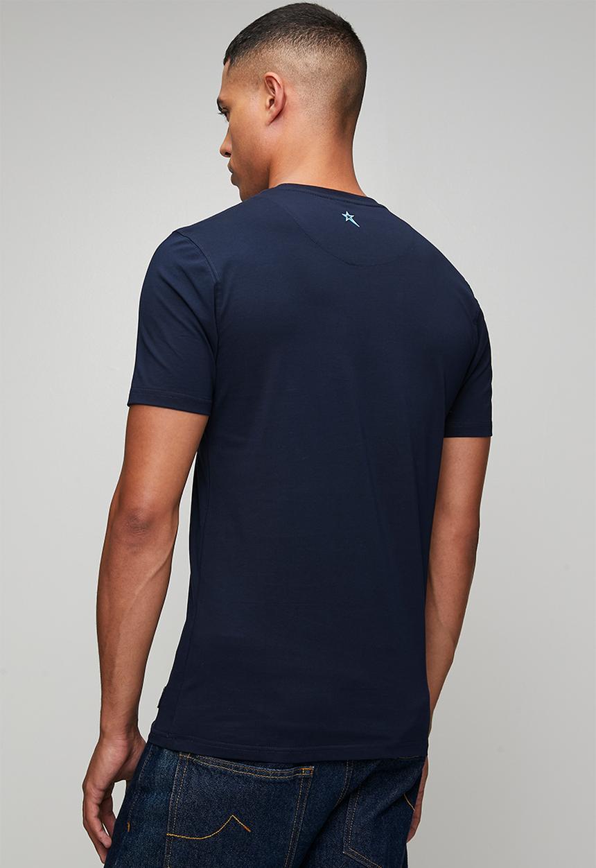 SOVIET - Crew Neck Fashion T-Shirt - Navy
