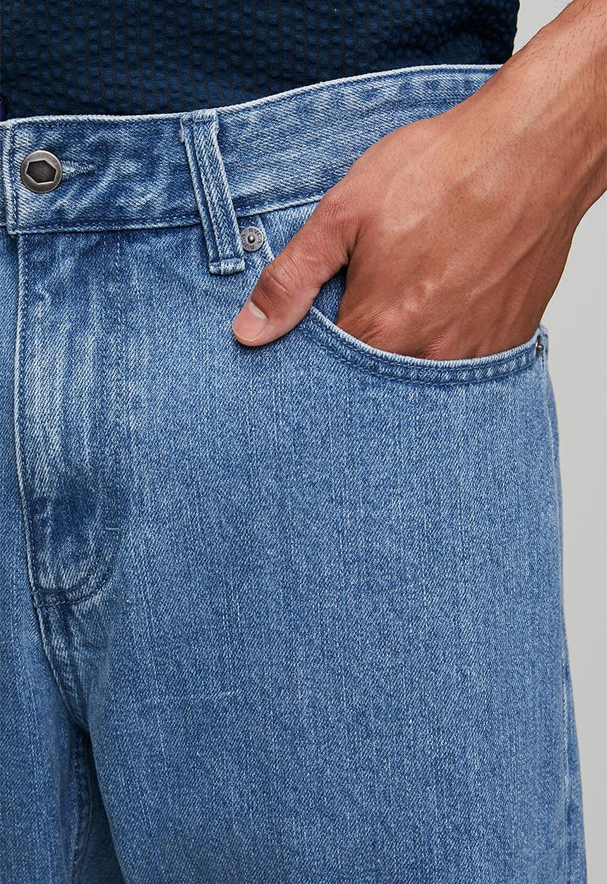 RVCA - Americana Dayshift Loose Denim - Vintage Blue