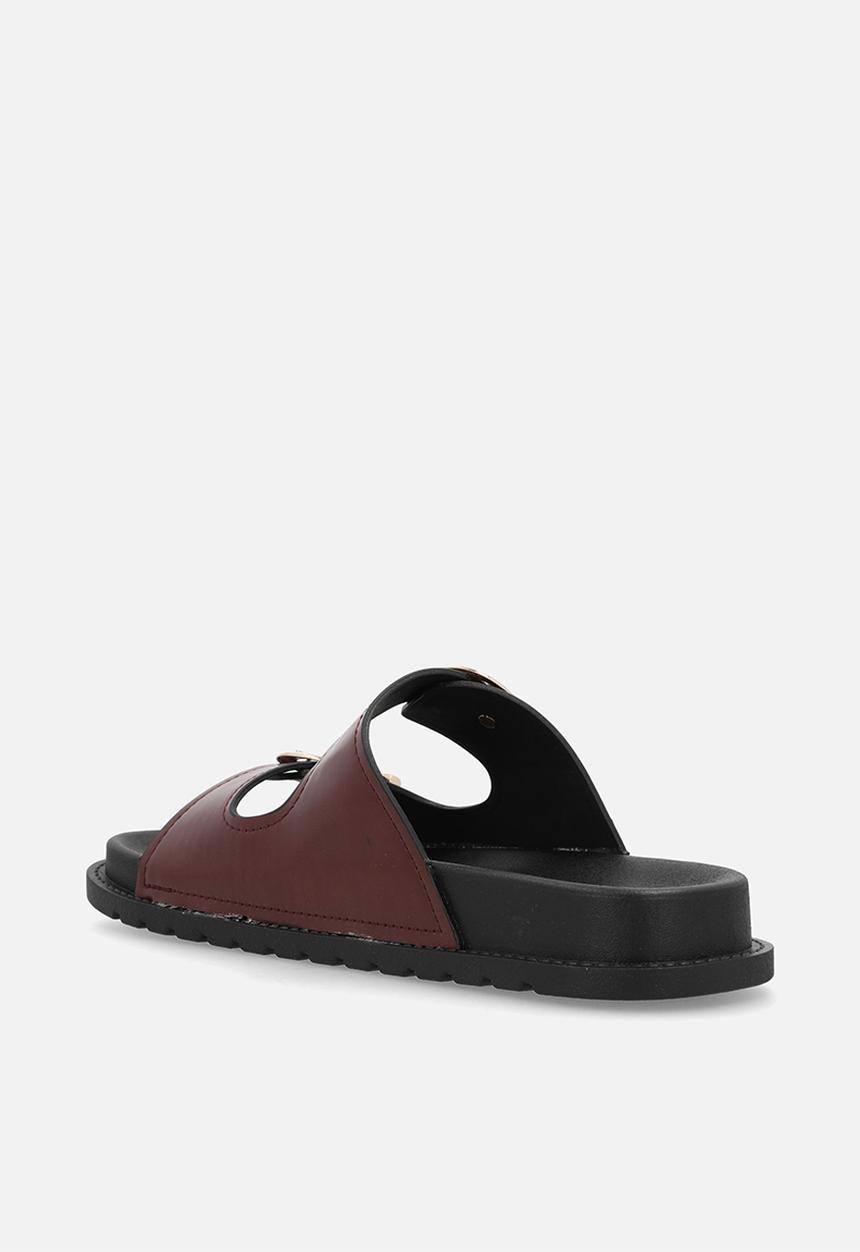 Madison® - Barbara two strap slide - burgundy