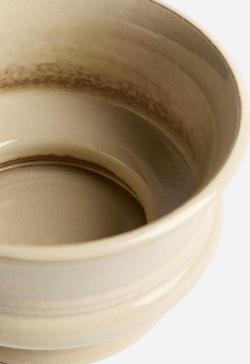 H&M - Wide reactive-glaze terracotta plant pot - light beige
