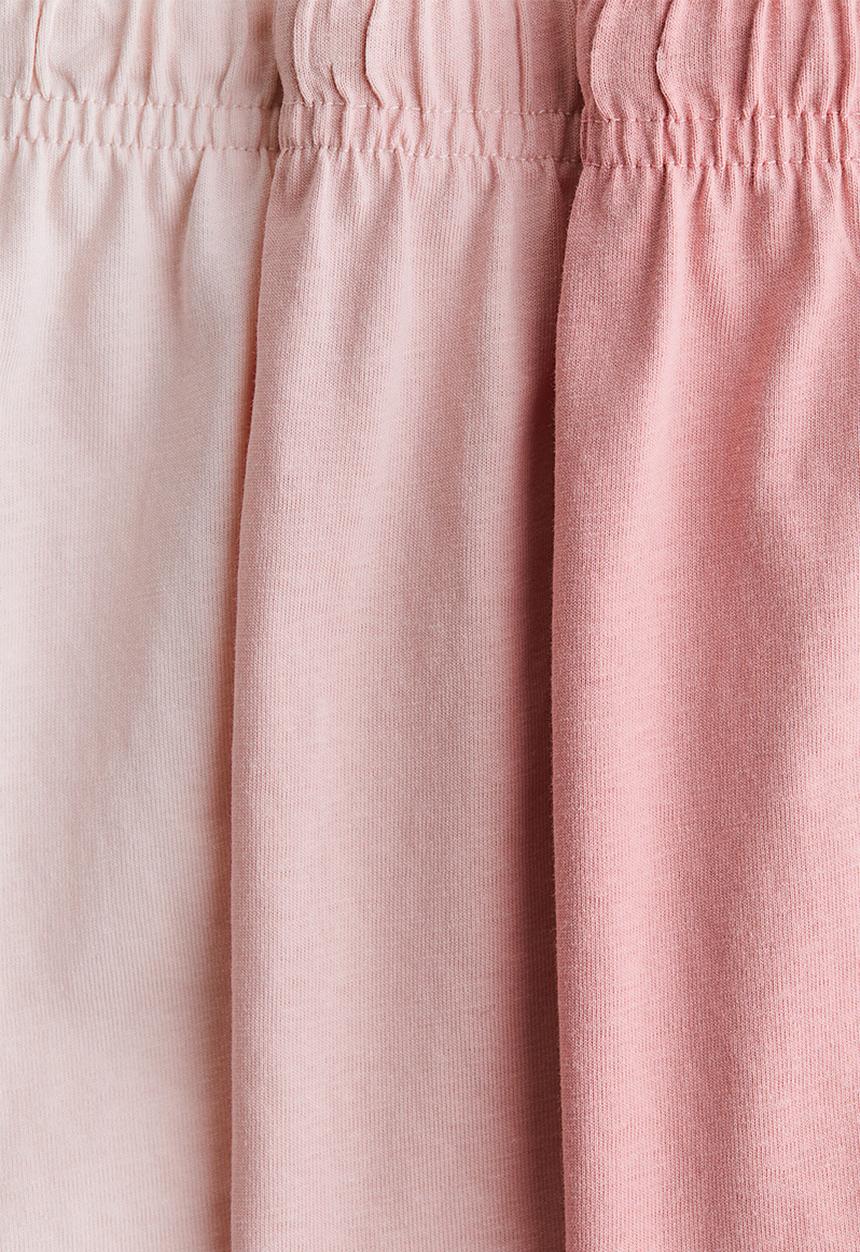 H&M - 3-pack cotton jersey shorts - pink/light pink/pale pink