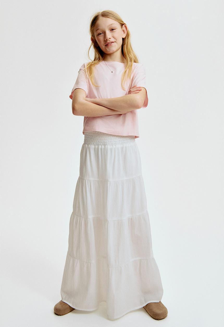 H&M - Tiered skirt - white