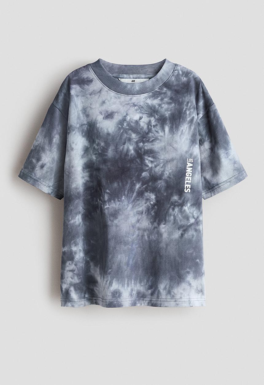 H&M - Loose-fit printed t-shirt - grey/los angeles