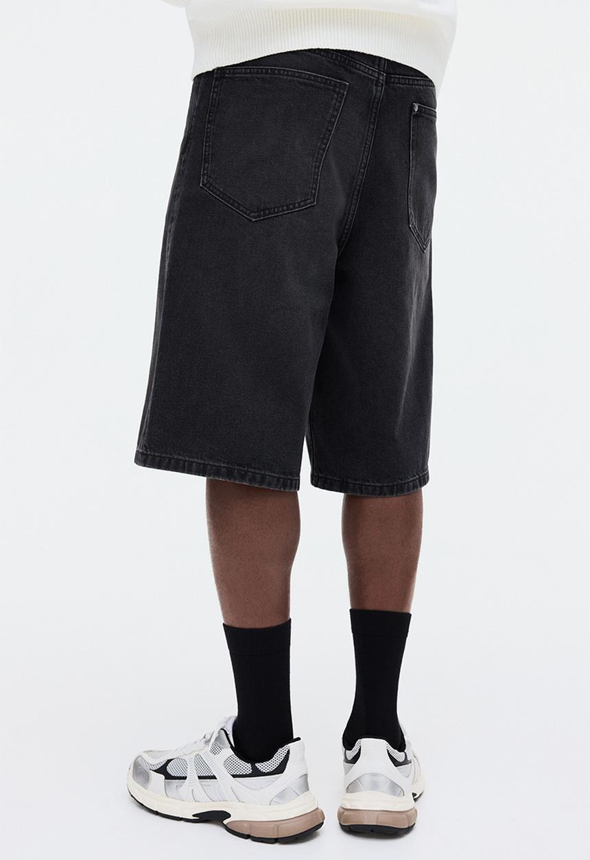 H&M - Baggy denim shorts - denim black