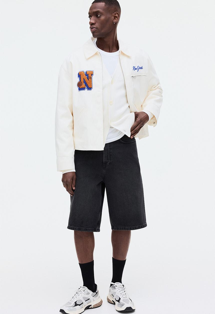 H&M - Baggy denim shorts - denim black