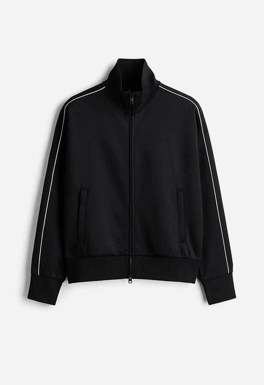 H&M - Loose fit track jacket - black