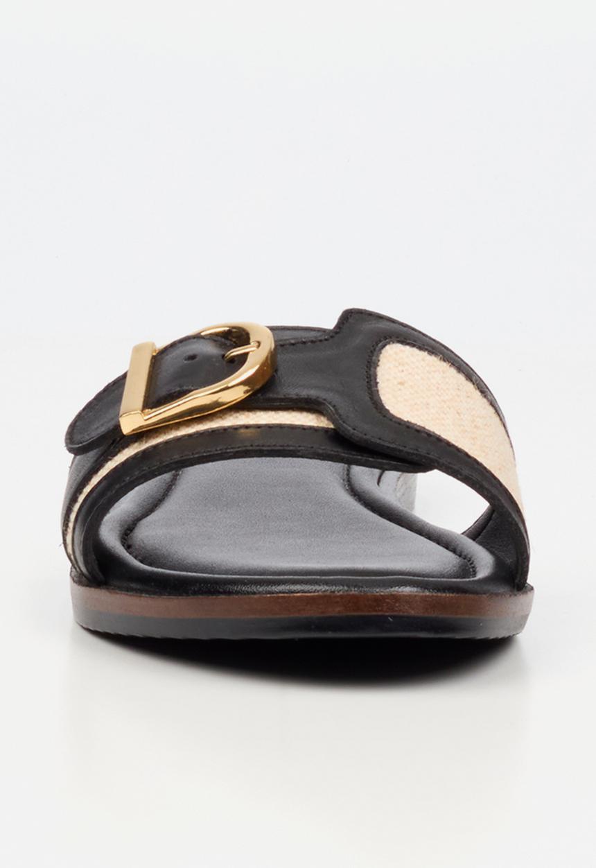 Nicci Tyler - Helena 1 Leather Slide Sandal - Black