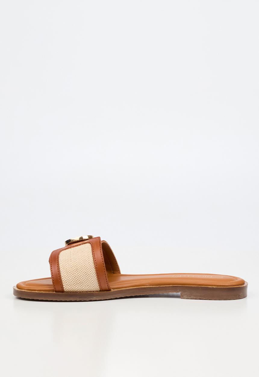 Nicci Tyler - Helena 1 Leather Slide Sandal - Tan