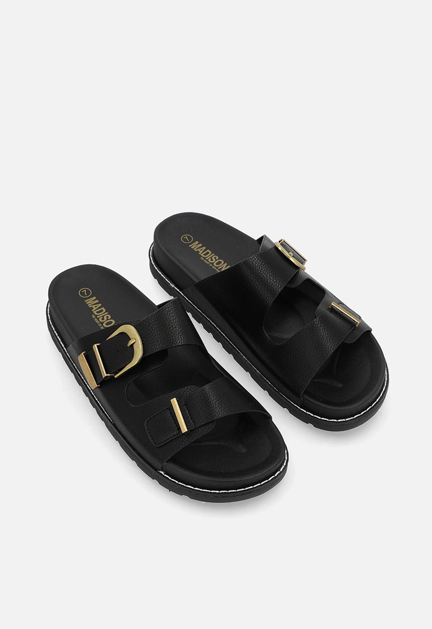 Madison® - Moss two strap slide - black