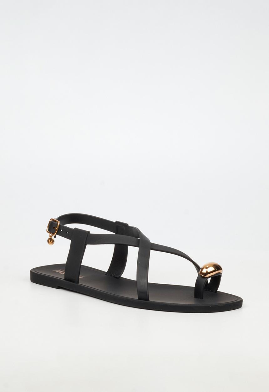 Viabeach - Kenzy 2 gold trim jelly sandal - black