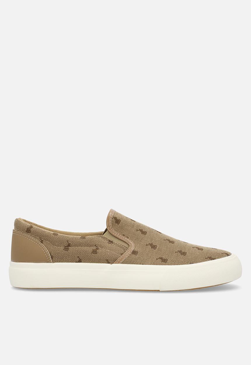 POLO - Jacquard Monogram Slip On - Stone