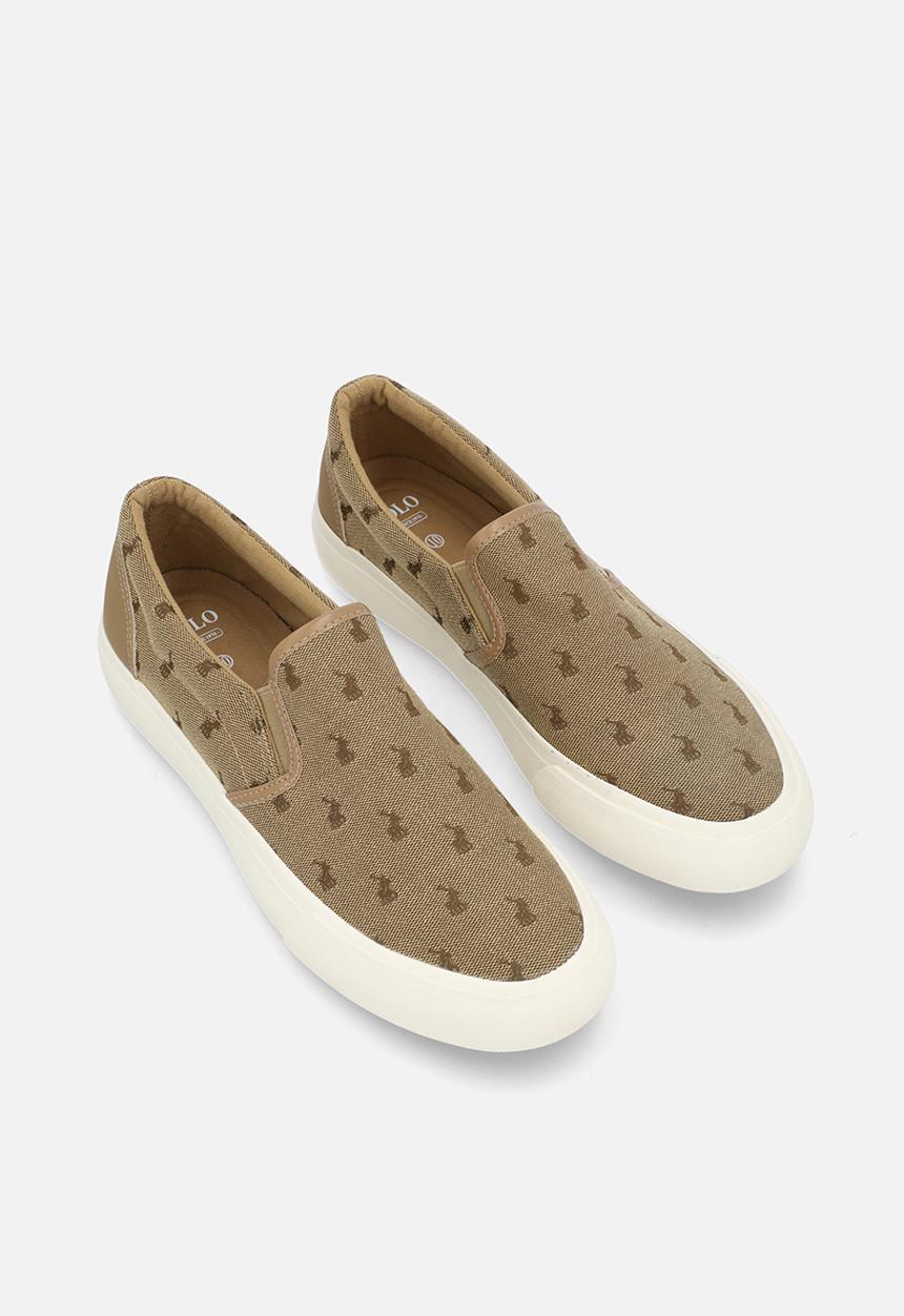 POLO - Jacquard Monogram Slip On - Stone