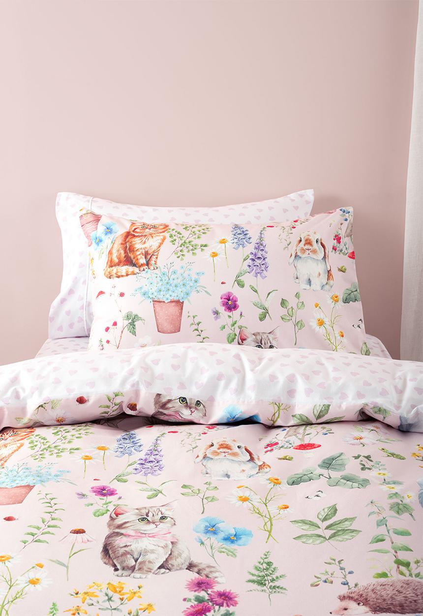 Linen House - Woodland Whiskers Duvet Cover Set - Pink