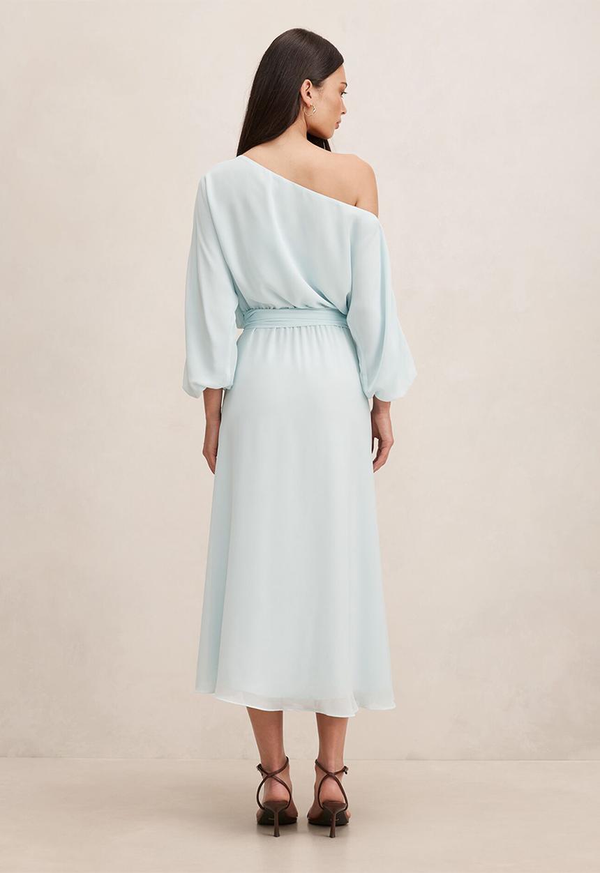 Forever New - Samantha tipped draped midi dress in cooling oasis